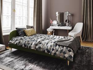 Čalouněná postel s úložným prostorem LETICIA - 90x200, zelená