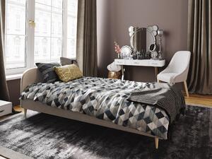 Čalouněná postel s úložným prostorem LETICIA - 90x200, béžová