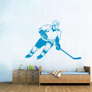 Samolepka na zeď - Hokejista (60x42 cm)