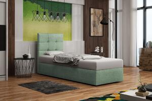 Čalouněná postel DELILAH 2 - 80x200, světle zelená