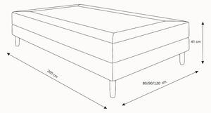 Jednolůžková postel HENRYK COMFORT 1 - 120x200, šedá
