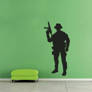 Samolepka na zeď - Voják (60x29 cm)