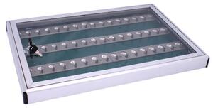 Skříňka na klíče ALUBOX na 48 klíčů 37,5x55,5x4 cm - stříbrná