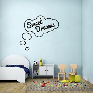 Samolepka na zeď - Sweet dreams nápis (60x53 cm)