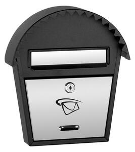 Poštovní schránka domeček - černo-bílá