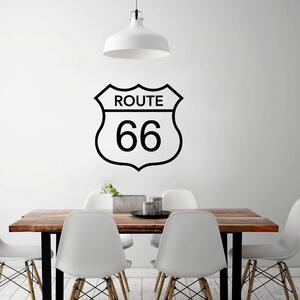 Samolepka na zeď - Route 66 (40x39 cm)