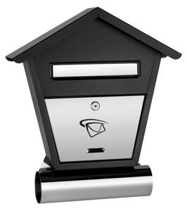 Poštovní schránka domeček - černo-bílá