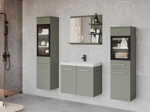 Koupelnový nábytek Apogon I, Barva: mlhavě zelená, Sifon k umyvadlu: ne, Osvětlení: osvětlení LED - bílé, Baterie: ne 5903211455445