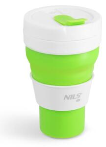 NC4103 SV.ZELENÝ SILIKONOVÝ SKLÁDACÍ HRNEK 600ML NILS CAMP