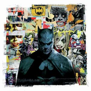 Umělecký tisk Batman Dark in mind, (40 x 40 cm)