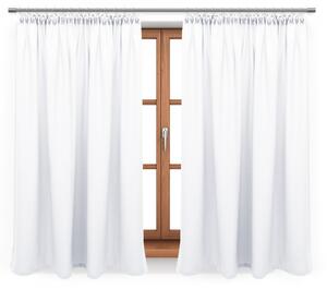 Dekorační krátký závěs s řasící páskou LUCCA 160 barva 01 bílá 140x160 cm (cena za 1 kus) MyBestHome