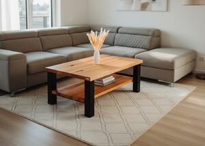 Morawood Konferenční stolek San Francisco Barva desky: Natural, Barva podnože: Černý mat, Rozměry: 450x900(mm)