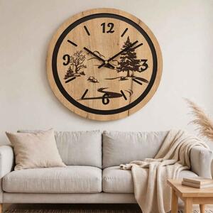 Hodiny na zeď do obývacího pokoje - Příroda a les | GRUN: HDF - Javor 30 cm 4799-115371 HDF0608-čiene-ruky