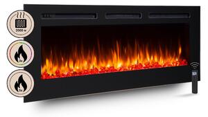 Elektrický krb, vestavný krb BALDERIA Fiamma 60 – topný výkon a 2000 W, erný