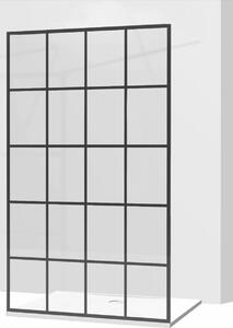 Variabilní sprchová zástěna MEXEN KIOTO 70x200 cm, 8 mm - čiré/černý vzor 1