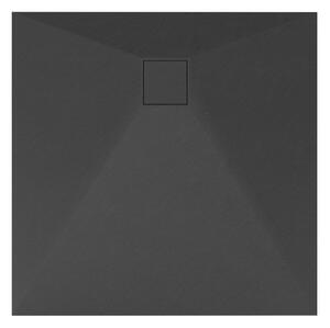 Erga Oldaf, SMC čtvercová sprchová vanička 80 x 80 cm, černá matná, ERG-GMA-OL-8080BK