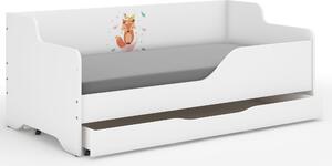 Dětská postel LOLA - LIŠKA 160x80 cm - grafika na bočnici