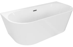 Mexen Oval+, volně stojící vana ke stěně 170 x 80 cm, bílá lesklá, grafitová matná, 52681708000-95