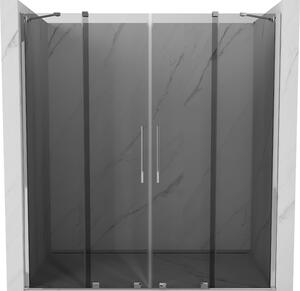 Mexen Velar Duo, posuvné sprchové dveře do otvoru 170 cm, 8mm šedé sklo, chromová, 871-170-000-42-01