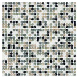 Light for home - Italská sleněná mozaika 0002 Aton Luce, bílá, černá, šedá, modrá, béžová