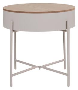 Přístavný stolek SASCU světle šedá/přírodní
