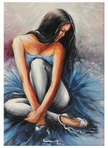 Obraz na plátně Tmavovlasá baletka Rozměry: 30 x 30 cm
