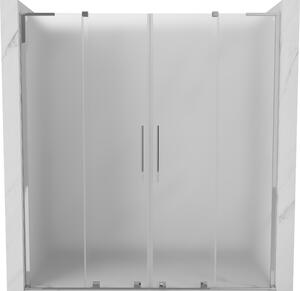 Mexen Velar L Duo, posuvné sprchové dveře do otvoru 170 cm, 8mm sklo námraza, chromová, 871-170-003-32-01