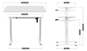Huzaro Elektrická podnož k psacímu stolu Xeno 2.0 - bílá