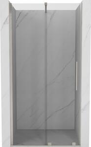 Mexen Velar, posuvné sprchové dveře do otvoru 90 cm, 8mm čiré sklo, broušená ocel, 871-090-000-01-97