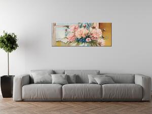 Obraz na plátně Barevné květiny ve váze Velikost: 50 x 40 cm