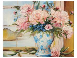 Obraz na plátně Barevné květiny ve váze Velikost: 50 x 40 cm
