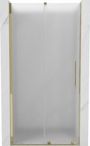 Mexen Velar, posuvné sprchové dveře do otvoru 90 cm, 8mm sklo námraza, zlatá lesklá, 871-090-000-31-50