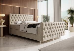 Čalouněná postel 160x200 ADRIA COMFORT PLUS s úložným prostorem - béžová