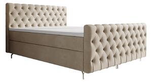 Čalouněná postel 160x200 ADRIA PLUS s úložným prostorem - béžová