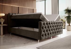 Čalouněná postel 120x200 ADRIA PLUS s úložným prostorem - hnědá