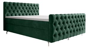 Čalouněná postel 200x200 ADRIA COMFORT PLUS s úložným prostorem - zelená