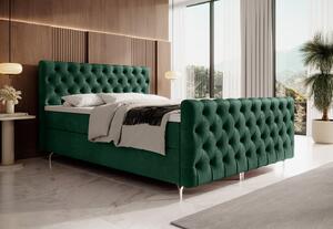 Čalouněná postel 140x200 ADRIA PLUS s úložným prostorem - zelená