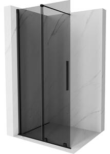 Mexen Velar, sprchová zástěna s posuvnými dveřmi Walk-in 70 x 200 cm, 8mm šedé sklo, černá matná, 871-070-000-43-70
