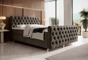 Čalouněná postel 140x200 ADRIA PLUS s úložným prostorem - hnědá