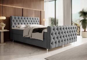 Čalouněná postel 160x200 ADRIA COMFORT PLUS s úložným prostorem - šedá