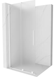 Mexen Velar, sprchová zástěna s posuvnými dveřmi Walk-in 100 x 200 cm, 8mm sklo námraza, bílá matná, 871-100-000-33-20