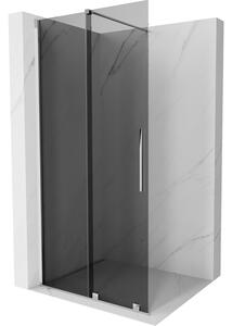 Mexen Velar, sprchová zástěna s posuvnými dveřmi Walk-in 70 x 200 cm, 8mm šedé sklo, chromová, 871-070-000-43-01