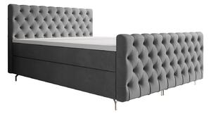 Čalouněná postel 160x200 ADRIA PLUS s úložným prostorem - šedá