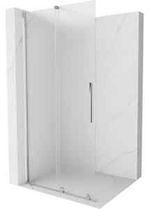 Mexen Velar, sprchová zástěna s posuvnými dveřmi Walk-in 80 x 200 cm, 8mm sklo námraza, chromová, 871-080-000-33-01