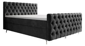 Čalouněná postel 200x200 ADRIA COMFORT PLUS s úložným prostorem - světle grafitová