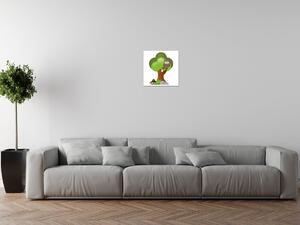Obraz na plátně Veselá sova na stromě Rozměry: 30 x 30 cm