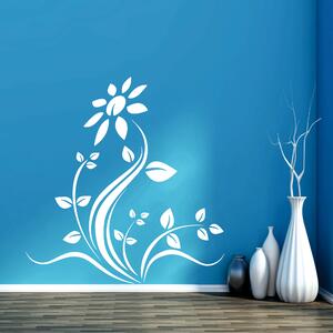 Samolepka na zeď - Rozkvetlá květina (58x60 cm)
