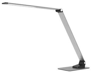 SOLIGHT LED stolní lampička stmívatelná 11W/3000K-6000K/550Lm, broušený hliník, USB port