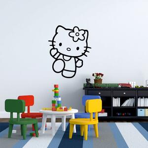 Samolepka na zeď - Hello Kitty 3 (77x95 cm)