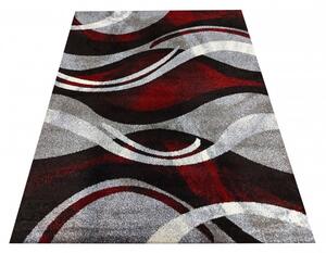 Kusový koberec WAVE - šedo/červený